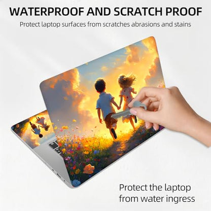 Kids Starry Field Universal Laptop Skin Sticker 3PCS, Protective Decal Trim-to-Fit 11.6" 13.3" 14" 15.6" Laptop Vinyl Cover, Removable Anti-Scratch Computer Decal Protector - color: Kids Starry Field