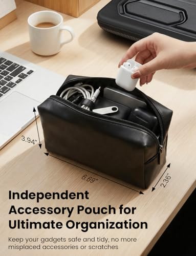 DOMISO Laptop Hard Case 17-17.3 inch Waterproof Shockproof Hard Shell Laptop Sleeve with Handle & Storage Pocket, Compatible with MacBook, HP, Dell, Black - color: Black, size: 17.3 inch