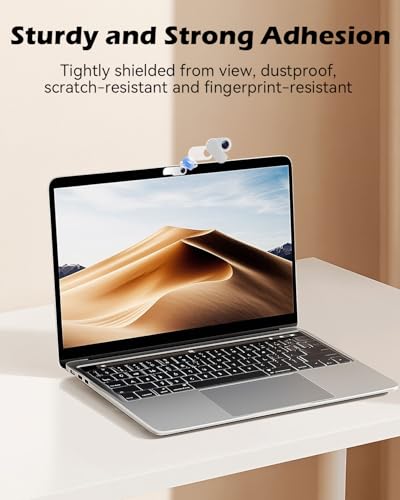 CloudValley [2-Pack Upgrade Rotating] Laptop Camera Cover Slide, 0.015 Inch Ultra-Thin Metal Web Camera Cover for Laptop Computer, MacBook Pro/Air, iMac, PC, Protect Your Privacy (Silver) - color: Silver