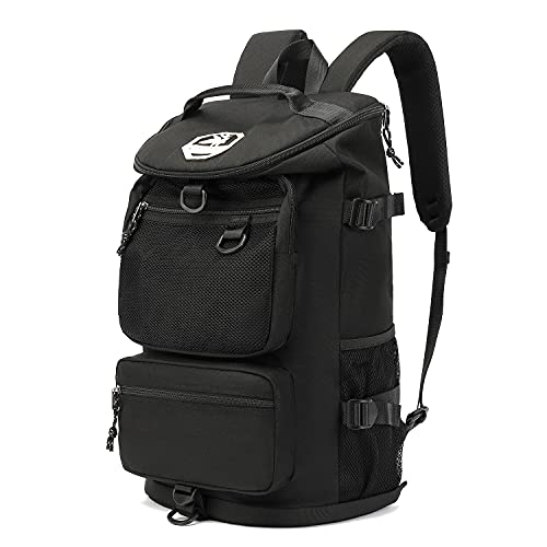 Kalesi Gym Duffle Bag Backpack 4-Way Waterproof with Shoes Compartment for travel Sport Hiking laptop - color: Black