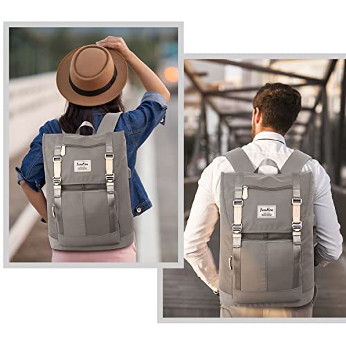 YAMTION 17" Laptop Backpack for Women & Men,Bookbag for Teen Girls & Boys Teenagers for College High School - color: Grey
