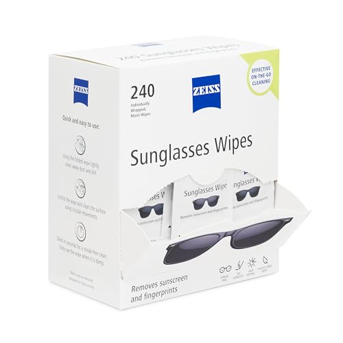 ZEISS Pre Moistened Sunglasses Cleaning Wipes 240 Count - size: 240 Count (Pack of 1)