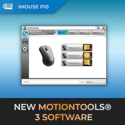 Adesso Lot of 40 Multipack Wireless Air Mouse Mobile iMouse P10 Presentation Remote, Laser Pointer, Presenter clicker with Programmable Buttons and Hand Gestures USB Receiver