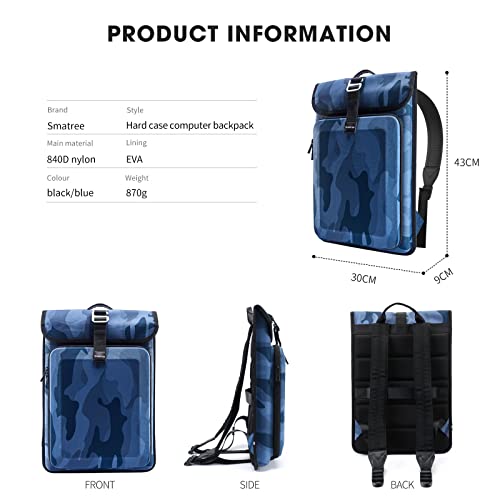 Smatree Business Laptop Backpack,Travel Laptop Bag for 14-16 inch MacBook Pro 2021/12.3-13inch Surface Pro X/7/6/ Acer Aspire 5/ Acer Nitro 5 Gaming Laptop 15.6 inch and Other 15.6inch Laptop,Blue | For 14-16inch MacBook Pro 2021/12.3-13inch Surface Pro X
