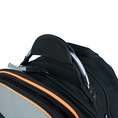 MELOTOUGH Wheeled Rolling Tool Backpack Heavy Duty for Tradesman | Heavy-Duty Water-Resistant 600D, 37 Pockets & Large Interior, Smooth Wheels & Telescoping Handle, Pro Tool Organizer - color: Grey