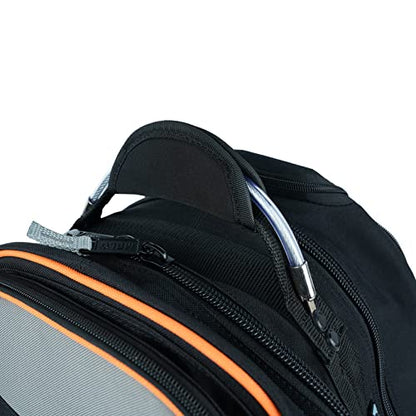 MELOTOUGH Wheeled Rolling Tool Backpack Heavy Duty for Tradesman | Heavy-Duty Water-Resistant 600D, 37 Pockets & Large Interior, Smooth Wheels & Telescoping Handle, Pro Tool Organizer - color: Grey
