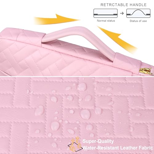 Lacdo 360° Protective Laptop Sleeve Case for 13 inch New MacBook Air M5 A3449 (2026), M4 A3240 2025, M3 A3113, M2 A2681, M1 A2337 A2179 A1932 | 13 inch MacBook Neo A18 Pro A3404 (2026), Sakura Pink - color: Sakura pink, size: New MacBook Air/Neo/Pro 13 In
