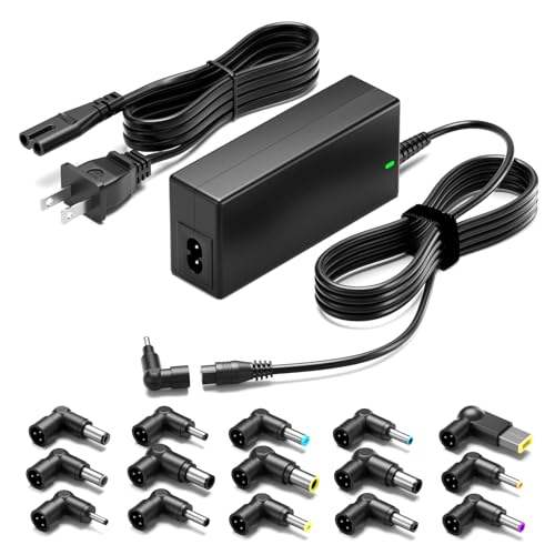 90W Universal AC Adapter Laptop Charger Replacement for Dell HP Acer Asus Lenovo IBM Toshiba Samsung Sony Fujitsu Notebook Ultrabook Chromebook Power Supply Cord with 16 Tips - size: 90W
