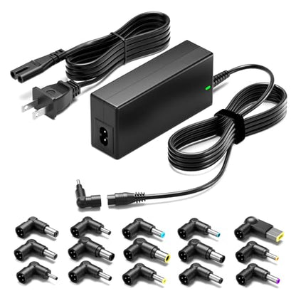 90W Universal AC Adapter Laptop Charger Replacement for Dell HP Acer Asus Lenovo IBM Toshiba Samsung Sony Fujitsu Notebook Ultrabook Chromebook Power Supply Cord with 16 Tips - size: 90W