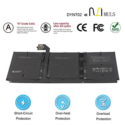 DYNT02 Tablet Battery for Microsoft Surface Laptop 3 Gen 13.5"Keyboard Base | 867 1868 15 Core i5-1035G7 Series G3HTA052H G3HTA053H G3HTA057H G3HTA058H 7.58V 6041mAh 45.8Wh with Tools, Extended runtime