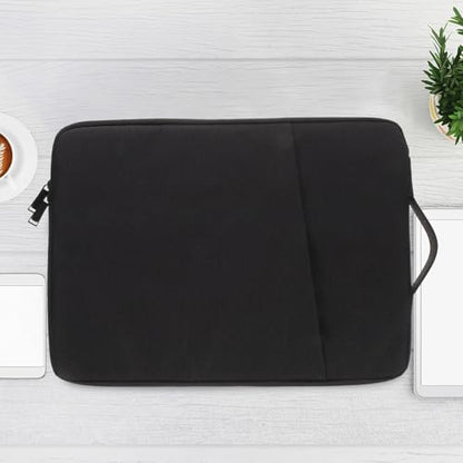 TEHAUX Sturdy 15.6 Inch Laptop Sleeve and Tablet Handbag Portable Computer Storage Bag Shockproof Carrying Case for Travel and Outdoor Use in Black