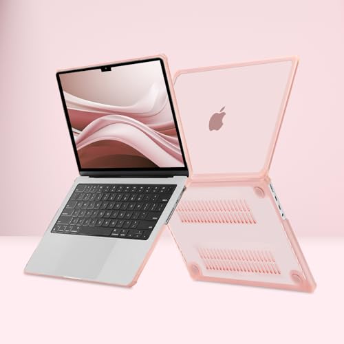 MOSISO Compatible with MacBook Pro 14 inch Case M5 M4 M3 M2 M1 2026-2021 | 3 in 1 Kit Anti-Crack Hard Shell with TPU Bumper, A3427 A3426 A3434 A3112 A3185 A3401 A2918 A2992 A2779 A2442, Pink - color: Pink