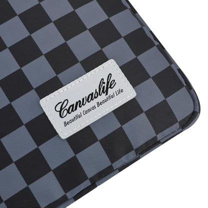 Canvaslife Black Checker Pattern 13 inch Canvas Laptop Sleeve with Pocket 13 inch 13.3 inch Laptop 13 case13 Sleever - color: Black Checker, size: 13 inch/13.3 inch