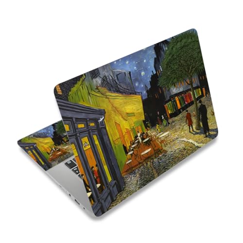 12.1-15.6 Inch Laptop Skin Decal, Universal Reusable Vinyl Cover Sticker for Notebook PC, Waterproof Art Protector - Terrace of The Cafe - color: Terrace of the café