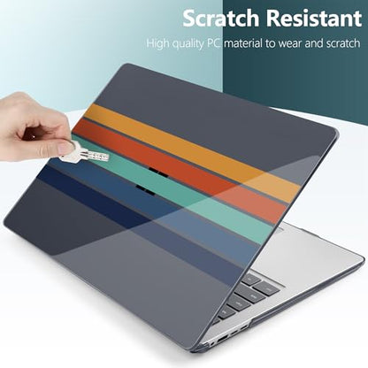 Batianda Case for Microsoft Surface Laptop 15 inch, Retro Stripes | Fits Surface Laptop for Business 8th Edition 2026 & Surface Laptop 7 2024, 4-in-1 Accessories Bundle, Slim Durable Hard Shell - color: Black Stripes