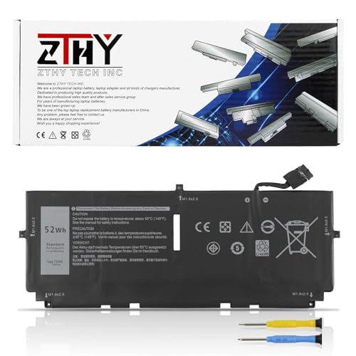 722KK Laptop Battery for Dell XPS 13 9300 2020 Edition XPS 13 9310 2020 | Edition XPS 13 9380 2020 Edition P117G P117G002 P117G001 Series 0WN0N0 WN0N0 02XXFW 2XXFW FP86V 7.6V 52Wh - size: 10.51*4.06*0.16 inch 722KK