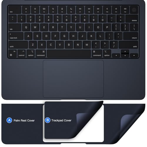 Palm Rest Cover Compatible with 2026 2025 2024 MacBook Air 13" M5 M4 M3 A3449 A3240 A3113 A2681 Trackpad Protector Skin for Apple MacBook Air 13.6 Inch M5 M4 M3 Touchpad Cover Protector(Midnight Blue) - size: 2024+ MacBook Air 13.6" M4 M3(Midnight)
