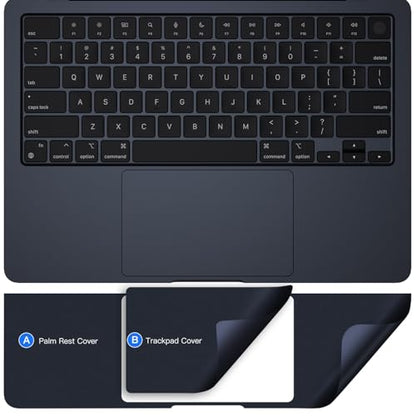 Palm Rest Cover Compatible with 2026 2025 2024 MacBook Air 13" M5 M4 M3 A3449 A3240 A3113 A2681 Trackpad Protector Skin for Apple MacBook Air 13.6 Inch M5 M4 M3 Touchpad Cover Protector(Midnight Blue) - size: 2024+ MacBook Air 13.6" M4 M3(Midnight)