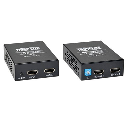 Tripp Lite 1 x 2 HDMI Over Cat5/Cat6 Extender Kit, Transmitter and Receiver, 1080p @ 60 Hz, Up to 200-ft. (B126-2A1) - style: HDMI 1 In 2 Out