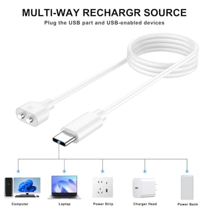 Meliya 2Pack Magnetic USB DC Charger Cable(6mm/0.24inch), Replacement Charging Cord for Rechargeable Toys Massagers Electric Toothbrush - size: USB-A/USB-C