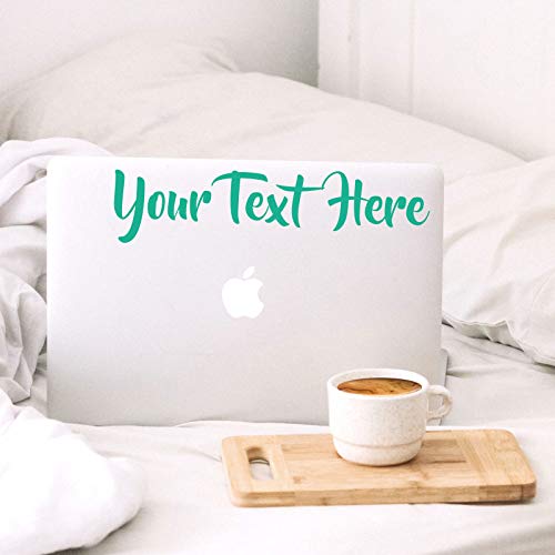 Personalized Custom Font Name Decal Sticker Compatible with Tumbler Cups, Laptop, Phones, RV, Boats, Helmets, Hardhats, Notebooks, and Vehicles (Glitter Colors Available)