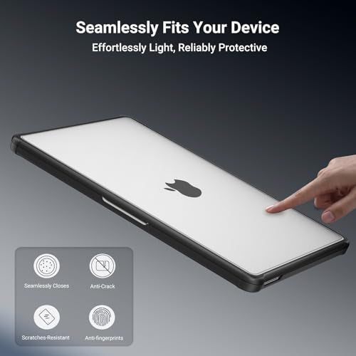 MOSISO Compatible with MacBook Neo Case 13 inch 2026 A3404 A18 Pro Chip | Reinforced Anti-Crack Matte Finish Seamlessly Closes Scratch & Fingerprint Protective Hard Shell with TPU Bumper, Black