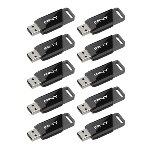 PNY 32GB Attaché X USB 3.2 Gen 1 Flash Drive, Advanced Performance Up to 130MB/s Read, Everyday Data Store & Transfer, Reliable Portable Storage, Durable, Type-A, Computers, Laptops, Desktops, 10-Pack - size: 32GB 10-Pack