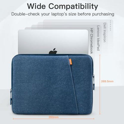 JETech Laptop Sleeve for MacBook Neo (A18 Pro), 14-InchMacBook Air/Pro, MacBook Pro M1-M5 2021-2026, Waterproof Bag Case with Pocket, Compatible with 14 Inch Notebook (Navy) - color: Navy, size: 14-Inch