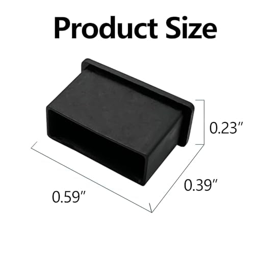 20PCS Plastic HDMI Male Port Anti Dust Dustproof Cover Cap Plug Protector Compatible with Computer Laptop TV (Black) - color: Black