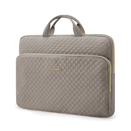 BAGSMART Laptop Case Compatible with 13-13.3 inch Notebook,Compatible with MacBook Pro 14 Inch,MacBook Air,Protective Carrying Bag with Pocket,Handles, Brown - color: Brown, size: 13-13.3 Inch