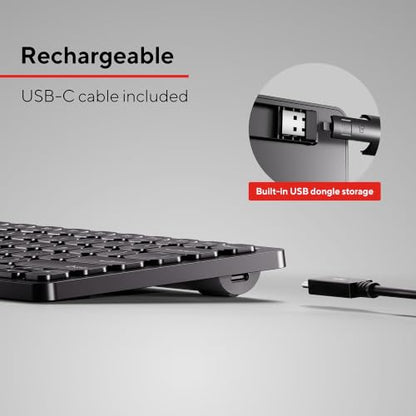 STAPLES TECH Mini Slim Wireless Keyboard, Black - style: Mini