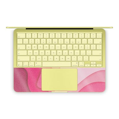Glossy Glitter Laptop Skin Compatible with Apple MacBook Neo - Papercraft Magenta - Premium 3M Vinyl Protective Wrap Decal Cover - Easy to Apply | Crafted in the USA by MightySkins - color: Papercraft Magenta, size: MacBook Neo Full Cover Skin, style: Glo