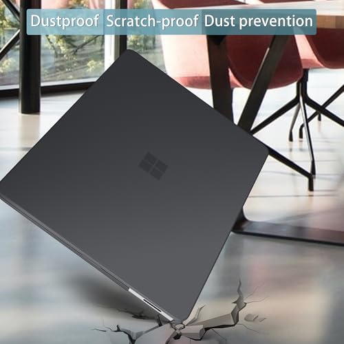 Mektron Matte Case for 13.8" Microsoft Surface Laptop 8 2026 Fits Surface Laptop 13.8 Inch 7 2024 Cover (Model: 2036),Keyboard Cover +Screen Protector +Dust Plugs, Matte Black - color: Matte Black