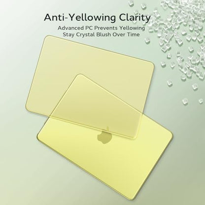 B BELK for MacBook Neo Case 13 inch 2026 Release A3404, Crystal Citrus | Scratch Resistant Protective Plastic Hard Shell for Mac Neo Case A18 Pro Chip with Keyboard Cover & Screen Protector - color: Crystal Citrus