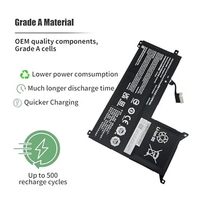 54Wh NP50BAT-4-54 Laptop Battery Compatible with CLEVO NP70 X17 AT22 Gigabyte G5 GE KF G7 KE Schenker XMG Focus 16 Colorful X15 at XS22 6-87-NP5KS-51B00 6-87-NP5KS-53G00 [15.4V 3410mAh 4-Cell]