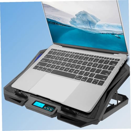 Laptop Cooling Pad with 6 Silent Fans Adjustable Speed Blue LED Cooling Stand for 15.6-inch Laptops for Gaming and Office Use