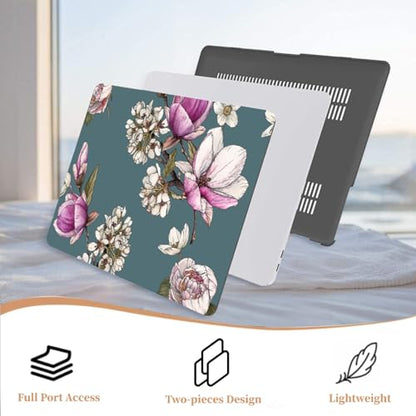 Compatible with MacBook Pro 14 inch Pro/Max Case 2025-2021 M5/M4/M3/M2/M1 Models A3434 A3185 A3401 A3112 A2918 A2992 A2779 A2442, Plastic Laptop Shell & Keyboard Cover, Elegant Purple Flowers - color: Elegant Purple Flowers, size: Pro 14.2" (2026-2021)M5/