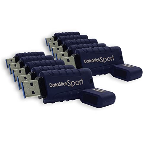Centon Electronics MP Essential USB 3.2 Gen1 DataStick Sport Flash Drive, 8 GB, 10 USB Flash Drives, 10 Bulk Pack, Navy Blue - size: 8 GB, style: Pack of 10