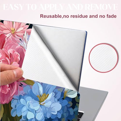 SUPERDANT Laptop Skin Sticker Flowers Laptop Decals Personalized Universal Notebook Computer Wrap Vinyl Skin Stickers Cover Art Decal Removable 12-15.6 Inch Waterproof Scratch-Resistant Gifts - style: Flowers