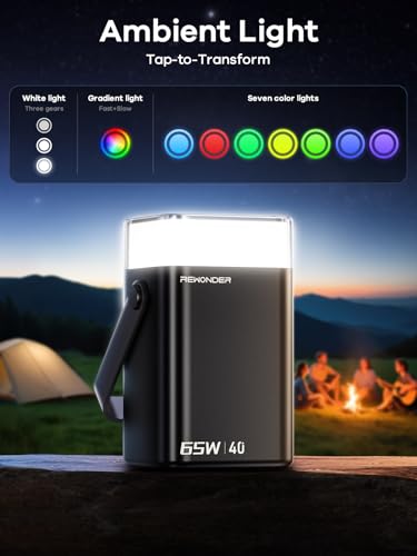 65W Power Bank 40000mAh Laptop Portable Charger Battery Pack - Black - color: Midnight Black