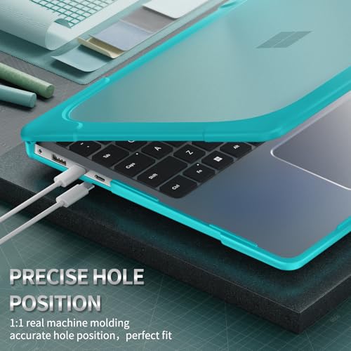 Batianda Durable Stand Case for Microsoft Surface Laptop 13.8 Inch, Blue | Ergonomic Foldable Stand, Heavy Duty Matte Hard Shell, Fits 2024-2026 Surface Laptop 7/8th Edition for Business 13.8 Inch - color: Blue