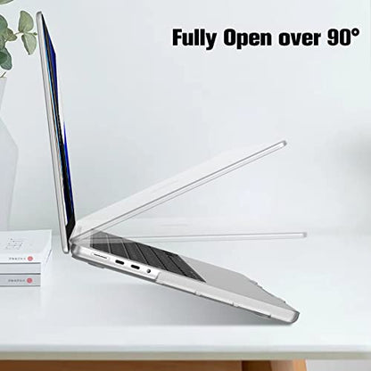 Fintie Hard Shell Case for MacBook Pro 14 Inch, Frost Clear | A3434 A3112 A3185 A3401 A2992 A2918 A2779 A2442 A3426 A3427, 2021-2026, M5/M4/M3/M2/M1 - color: Frost Clear, size: Pro 14 Inch