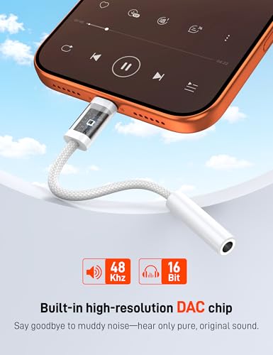 USB C to 3.5mm Audio Headphone Adapter, Type C to Headphone Jack Adapter Compatible with iPhone 17 Pro Max/16/15,Samsung Galaxy S25 Ultra/S24/S23,Pixel,iPad Pro - size: 1 Pack