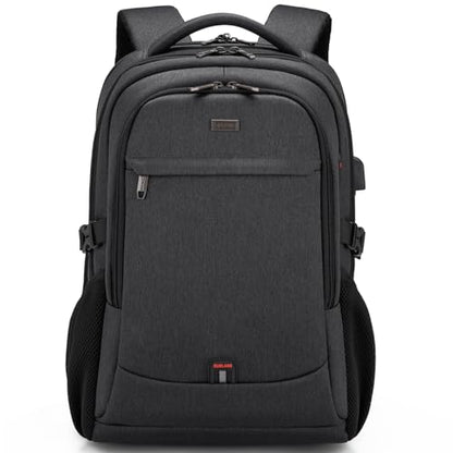 17 Inch Laptop Backpack for Travel Water Resistant College Backpack for Men/Women Laptop Bag with USB Charging Port,Black - color: Black