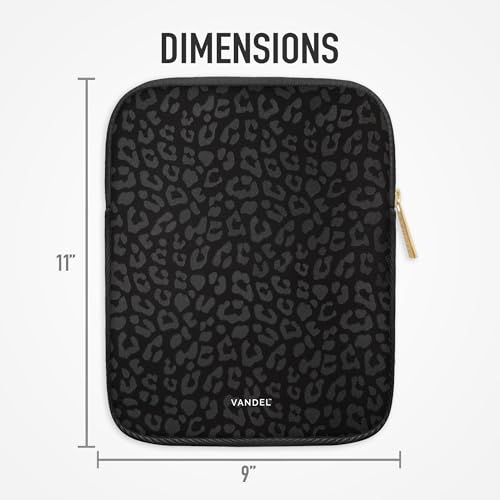 Vandel 9-11 Inch Tablet Sleeve, iPad Sleeve 11 inch Travel Pouch, Fits iPad Pro 11 Inch M4/ 10th Generation 10.9, 9/8th Gen 10.2/ Air 11" 5/4/3 10.9"/10.5", Pro 11 M2, Tab S8/S9 - color: c. Black Leopard, size: 9-11 Inch Tablet
