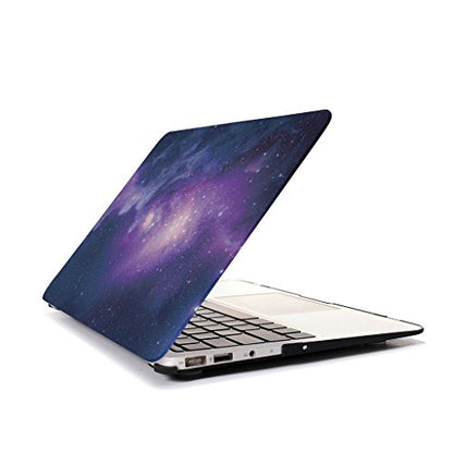 UESWILL Air 11-inch Galaxy Pattern Hard Shell Case Cover Compatible with MacBook Air 11 inch (Model:A1370/ A1465) + Microfibre Cleaning Cloth,Nebula/Purple - color: Pattern-nebula/Purple, size: MacBook Air 11"