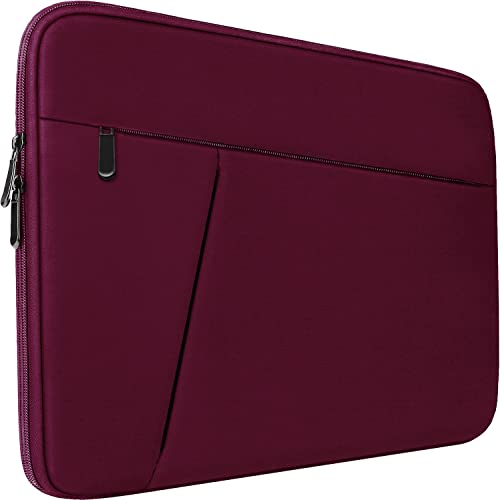 Laptop Sleeve Bag 15.6 inch, BOOEUDI Durable Shockproof Protective Computer Carrying Cover with Front Pocket, Briefcase Handbags Laptop Sleeve Bag for 15.6 inch HP, Dell, Acer, Asus, Notebook, WineRed - color: WineRed, size: 15.6 inch