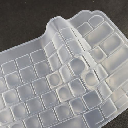 Waterproof Laptop Keyboards Covers Silicone Protective Film for Keys Wireless Keyboards - color: Black