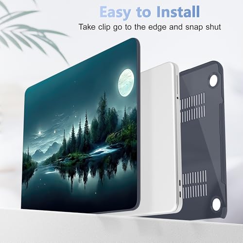 Tuiklol for 2026 MacBook Neo 13 Inch A18 Pro Chip Case, (Model A3404) Anti-Scratch Anti-Drop Slim Hard PC Shell Case with Shockproof Protective MacBook Neo Laptop Cover, Night Dark Forest - color: Night Dark Forest