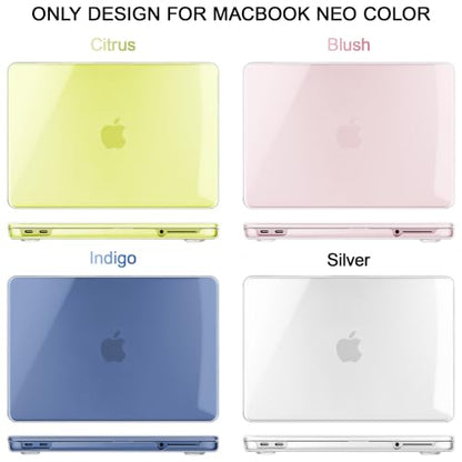 May Chen for MacBook Neo 13 inch Liquid Retina Display ((2026 Release A3404), Slim & Lightweight Protective Case with Screen Protector&Keyboard Cover&Dust Plug, Crystal Clear - color: Crystal Clear
